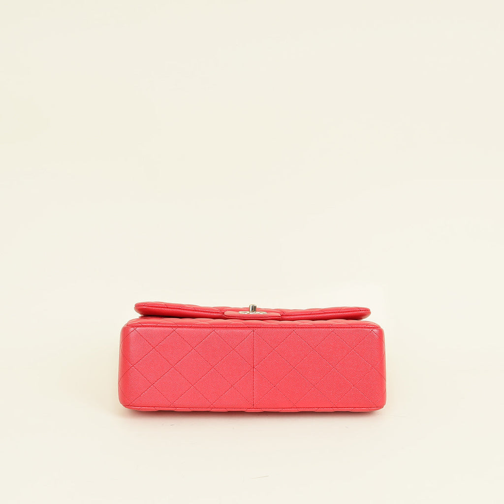 Chanel Red Classic Double Flap Jumbo Bag