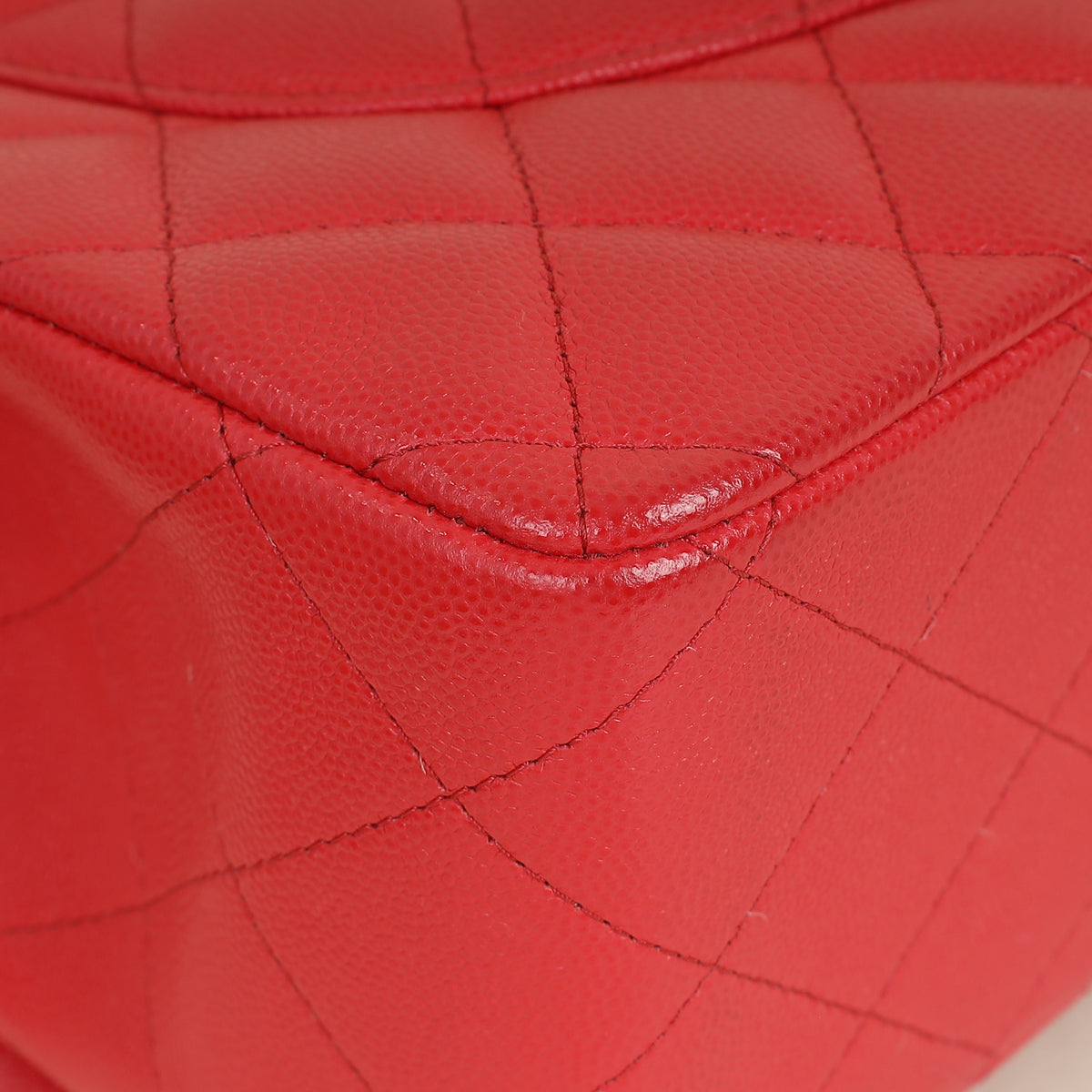 Chanel Red Classic Double Flap Jumbo Bag