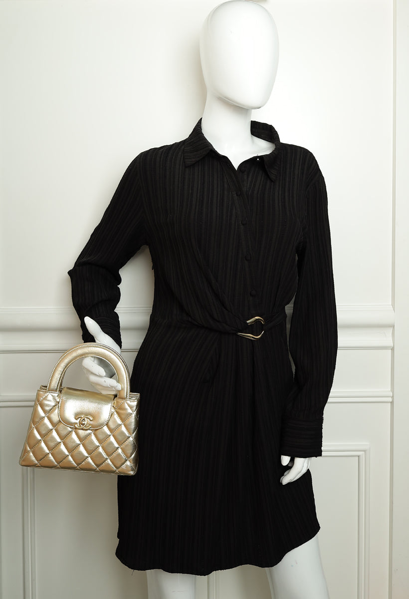 Chanel Metallic Gold Mini Kelly Bag