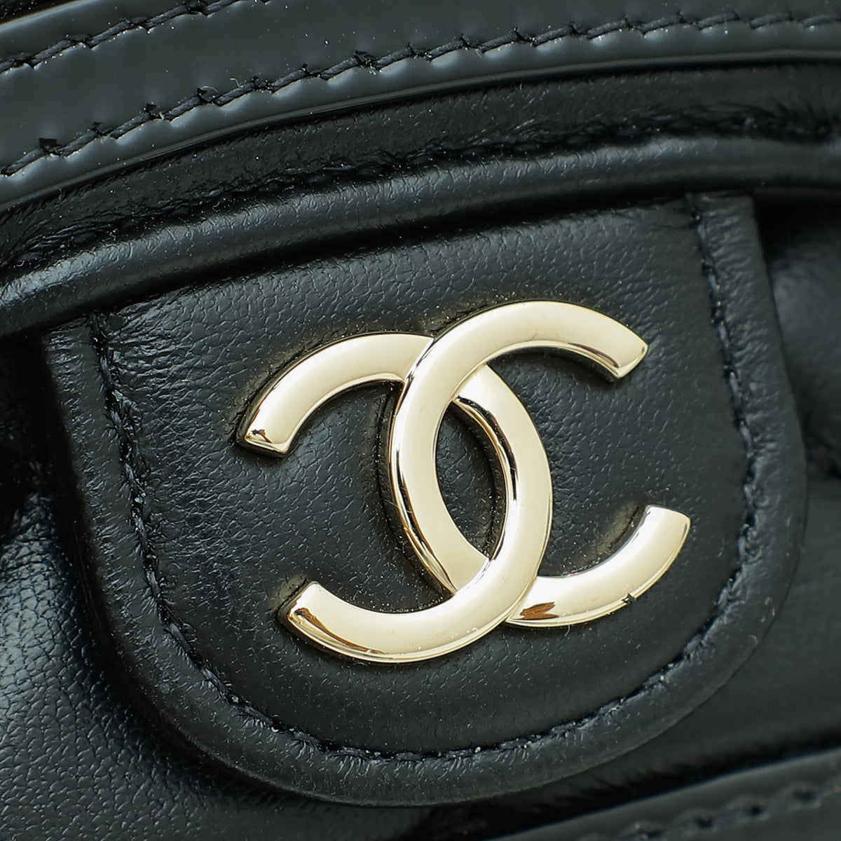 Chanel Black CC Phone Holder With Chain