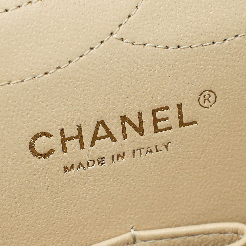 Chanel Beige CC Classic Double Flap Jumbo Bag