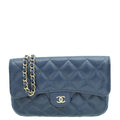 Chanel Navy Blue CC Flap Phone Holder With Chain