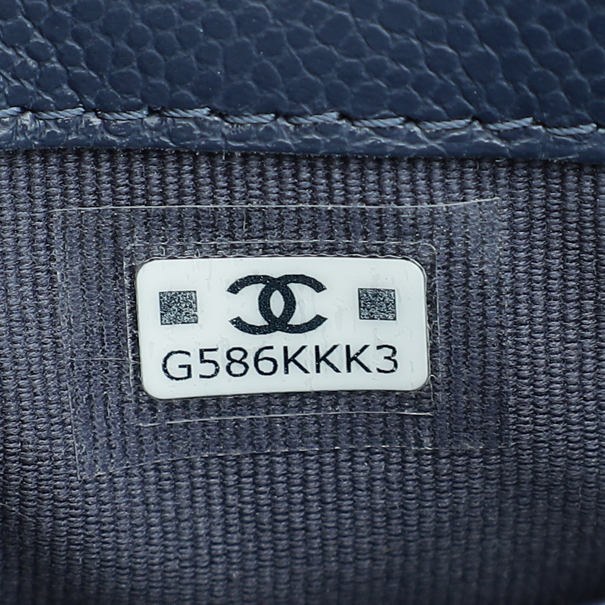 Chanel Navy Blue CC Flap Phone Holder With Chain