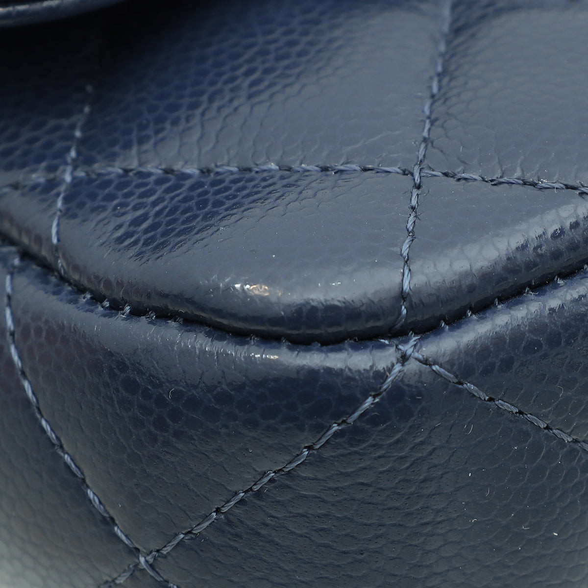 Chanel Navy Blue CC Flap Phone Holder With Chain