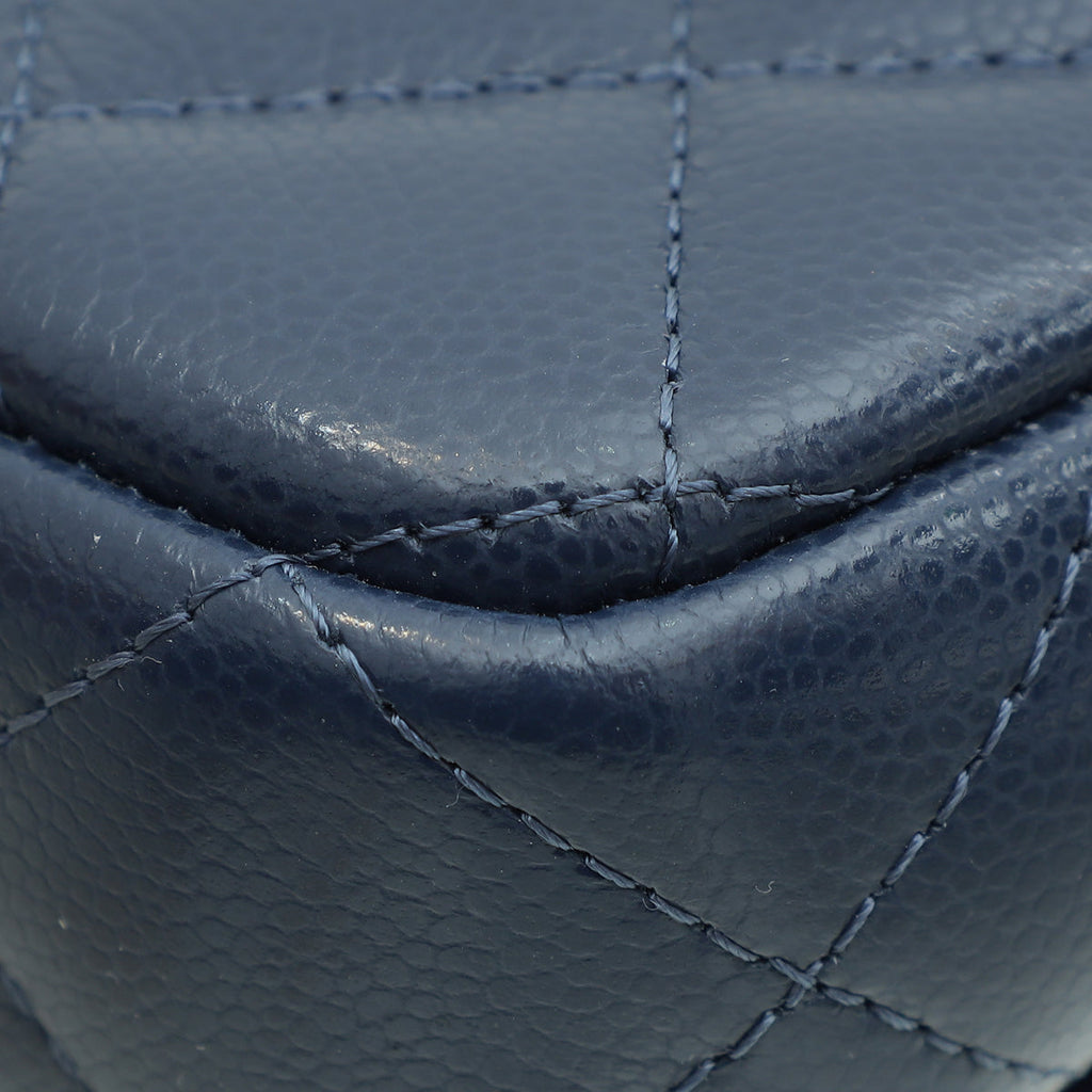 Chanel Navy Blue CC Flap Phone Holder With Chain