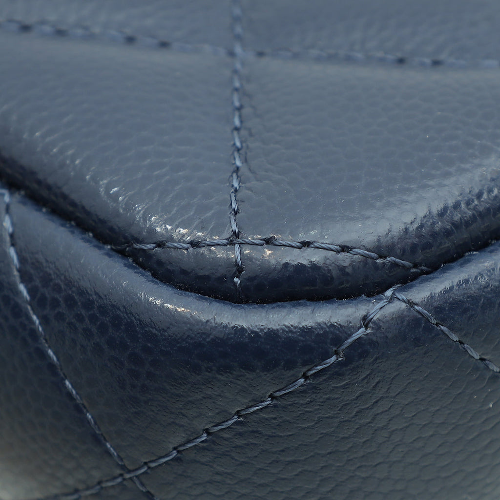 Chanel Navy Blue CC Flap Phone Holder With Chain