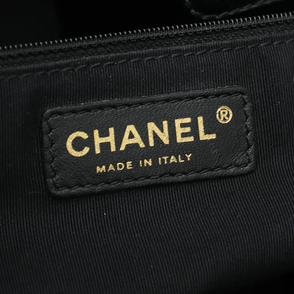 Chanel Black CC Executive Cerf  Medium Tote Bag