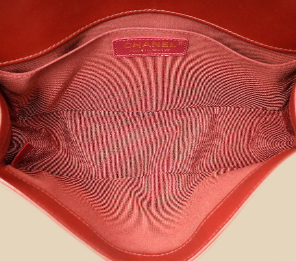 Chanel Burgundy Le Boy Medium Flap Bag