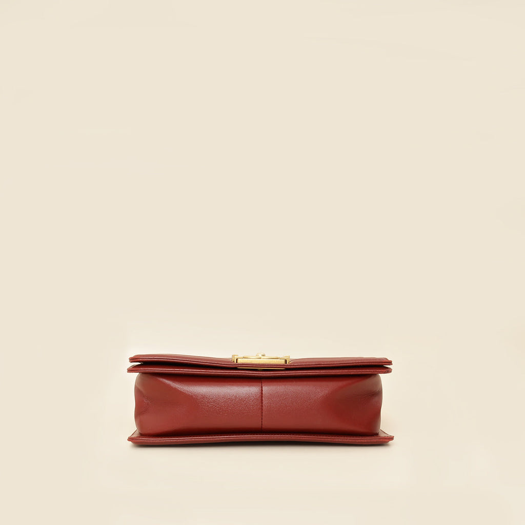Chanel Burgundy Le Boy Medium Flap Bag