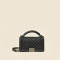 Chanel Black Le Boy Paris-Salzburg Top Handle Medium Bag