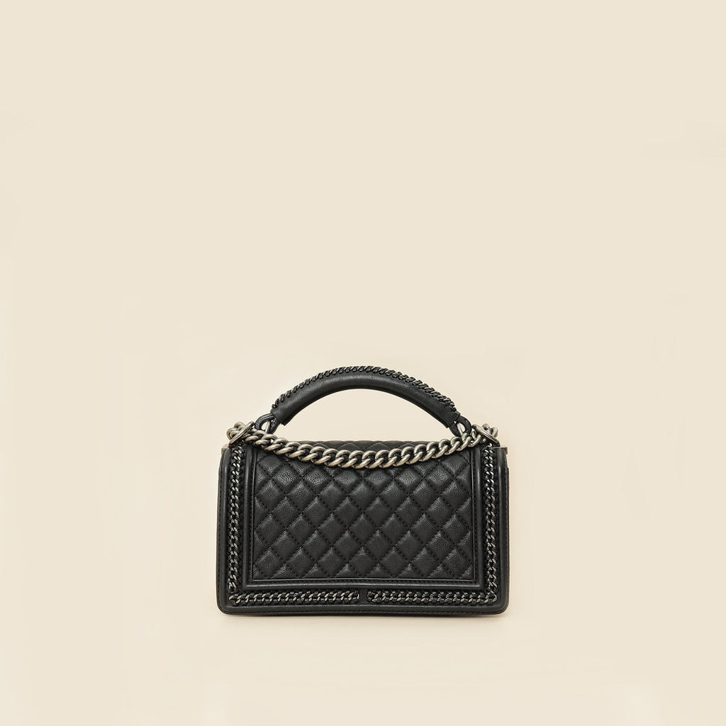 Chanel Black Le Boy Paris-Salzburg Top Handle Medium Bag
