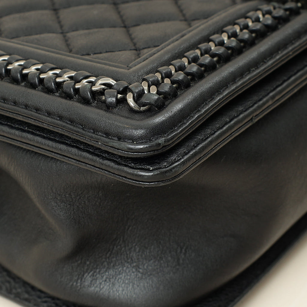 Chanel Black Le Boy Paris-Salzburg Top Handle Medium Bag
