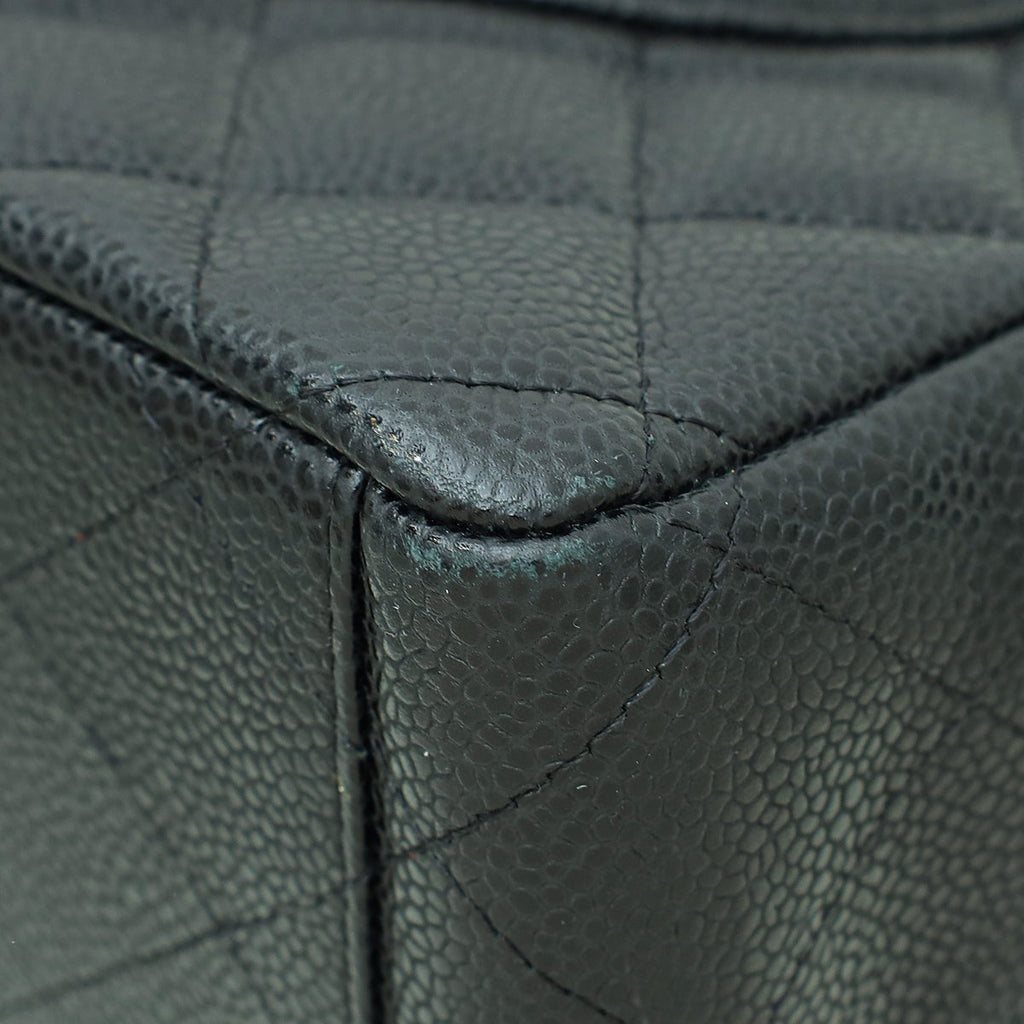 Chanel Black CC Classic Double Flap Maxi Bag