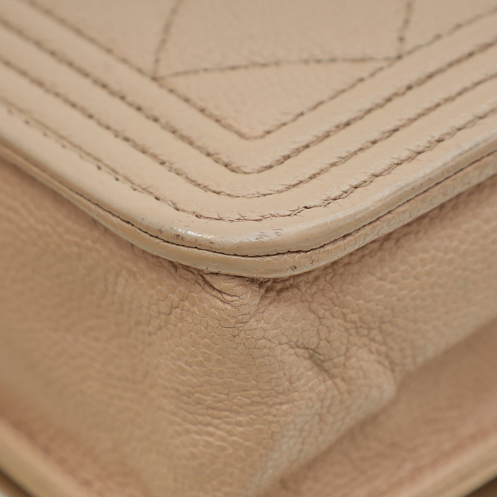 Chanel Beige Clair Boy Wallet on Chain