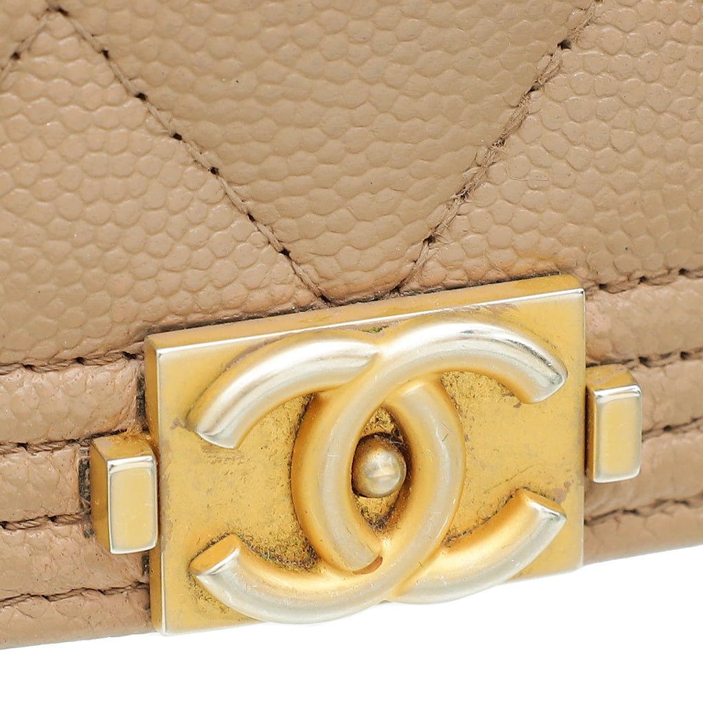 Chanel Beige Clair Boy Wallet on Chain