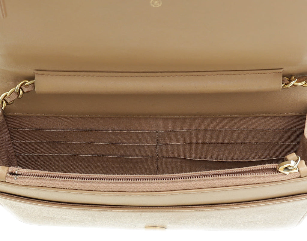 Chanel Beige Clair Boy Wallet on Chain