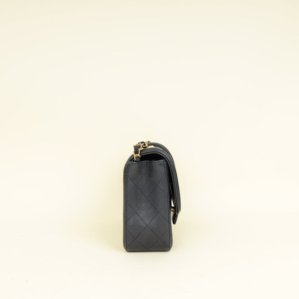 Chanel Indigo Blue Elegant CC Quilted Flap Medium Bag