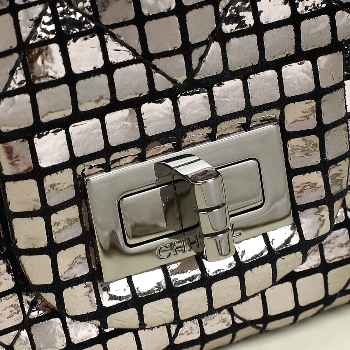 Chanel Metallic Black Mirror 2.55 Reissue Double Flap 225 Bag