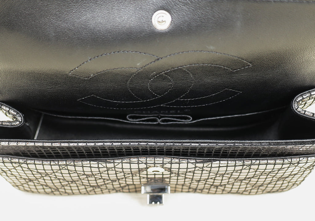 Chanel Metallic Black Mirror 2.55 Reissue Double Flap 225 Bag