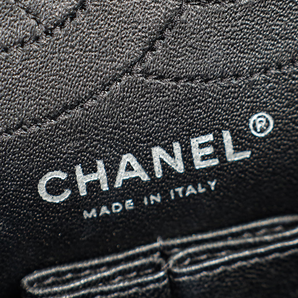 Chanel Metallic Black Mirror 2.55 Reissue Double Flap 225 Bag