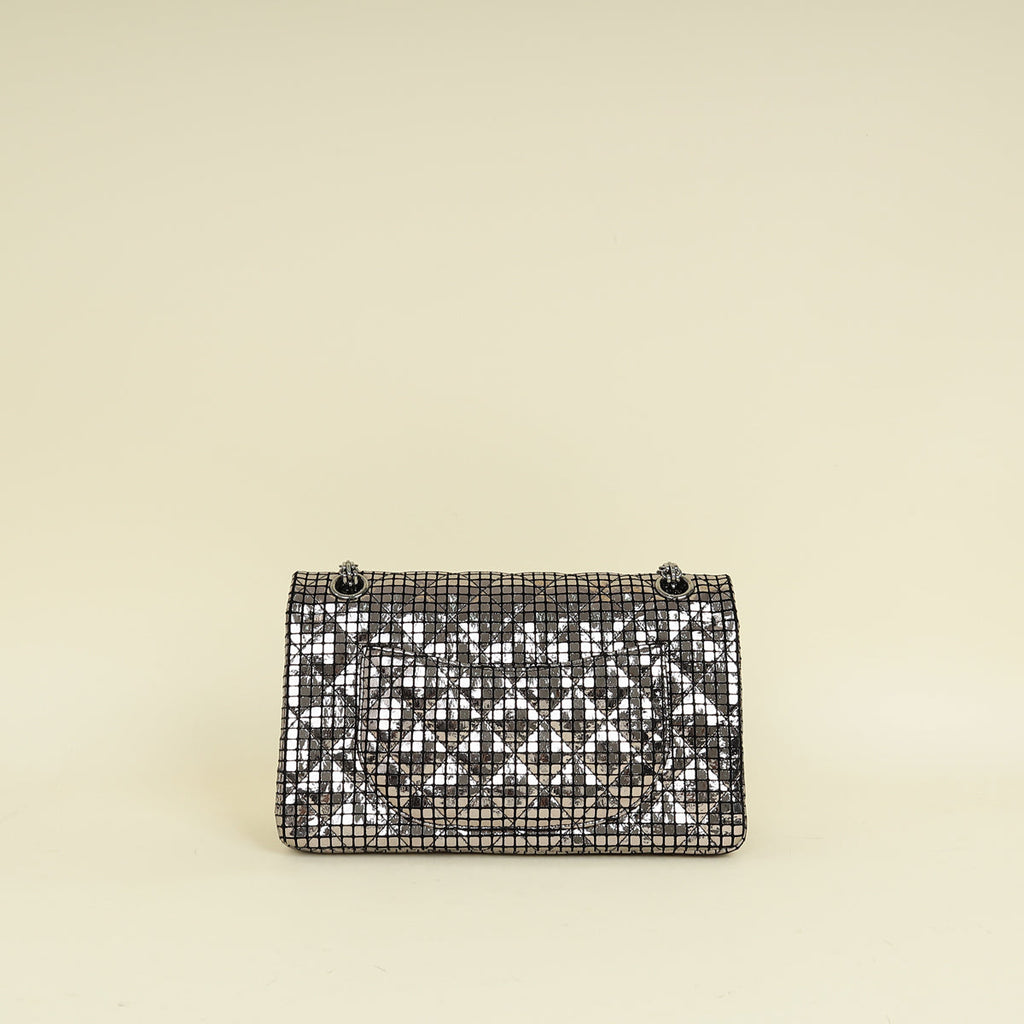Chanel Metallic Black Mirror 2.55 Reissue Double Flap 225 Bag