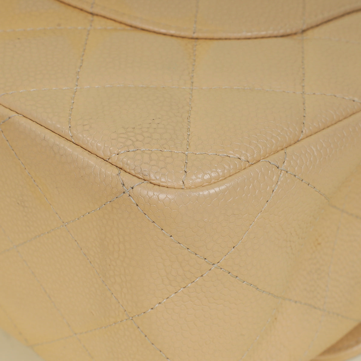 Chanel Beige CC Classic Double Flap Jumbo Bag