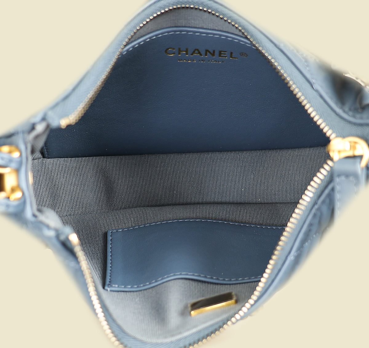 Chanel Stone Blue 19 Hobo Bag