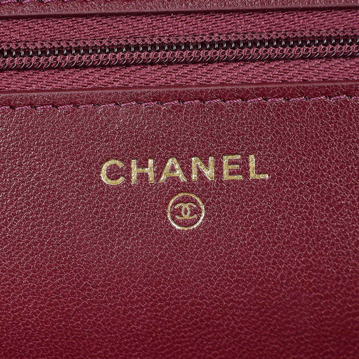 Chanel Violet CC Heart Lock Wallet On Chain