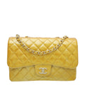 Chanel Yellow Gold CC Single Flap Jumbo Bag