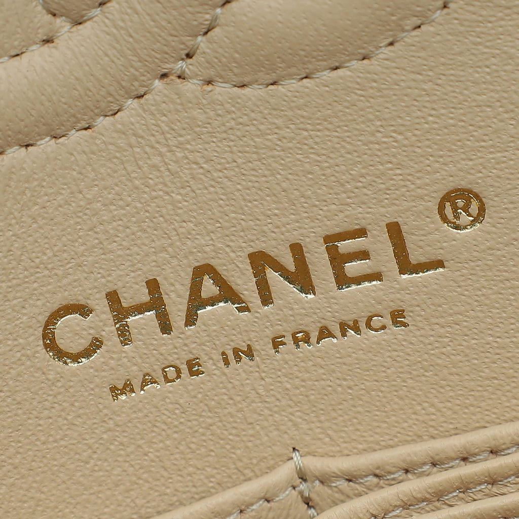 Chanel Beige Classic Double Flap Small Bag
