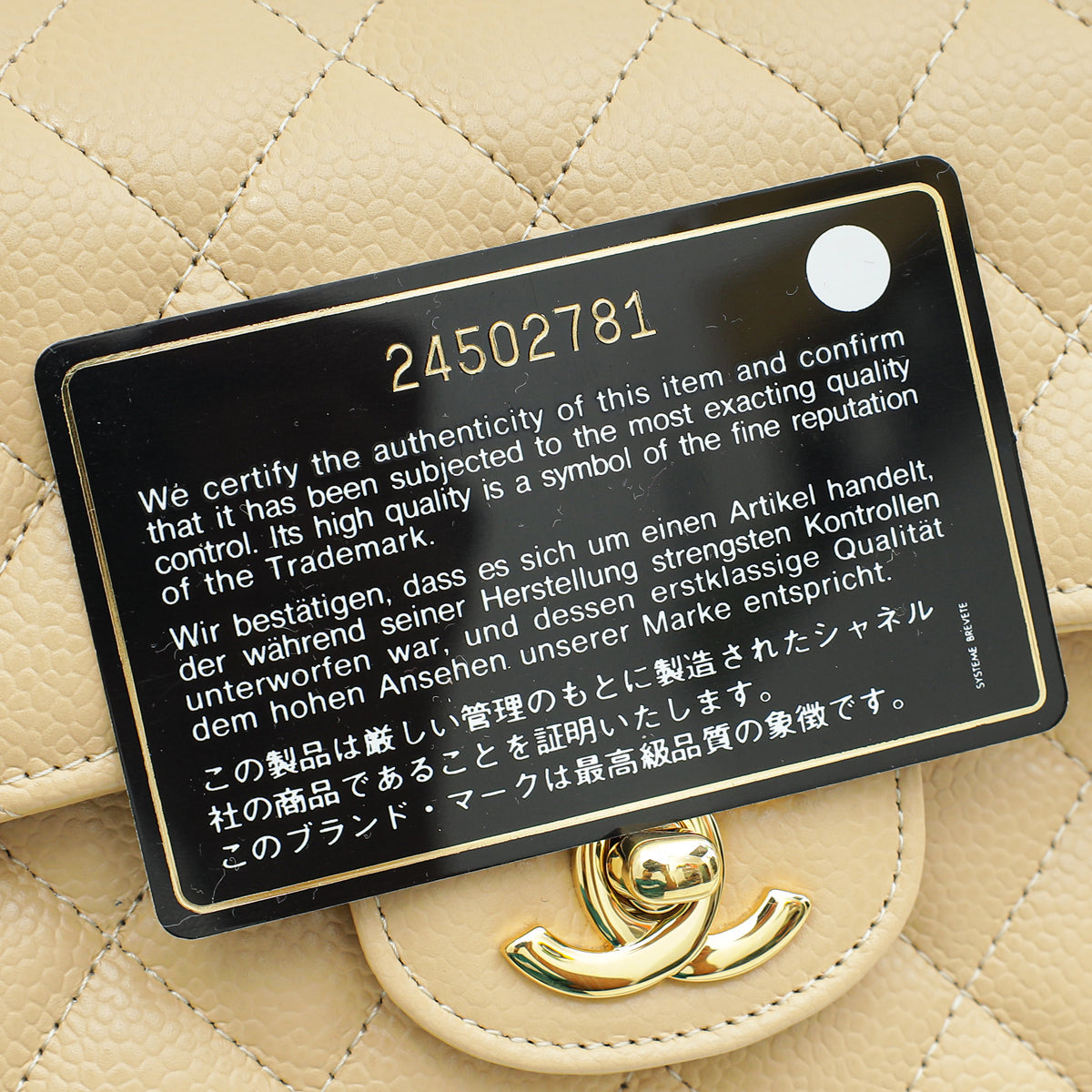 Chanel Beige Classic Double Flap Small Bag