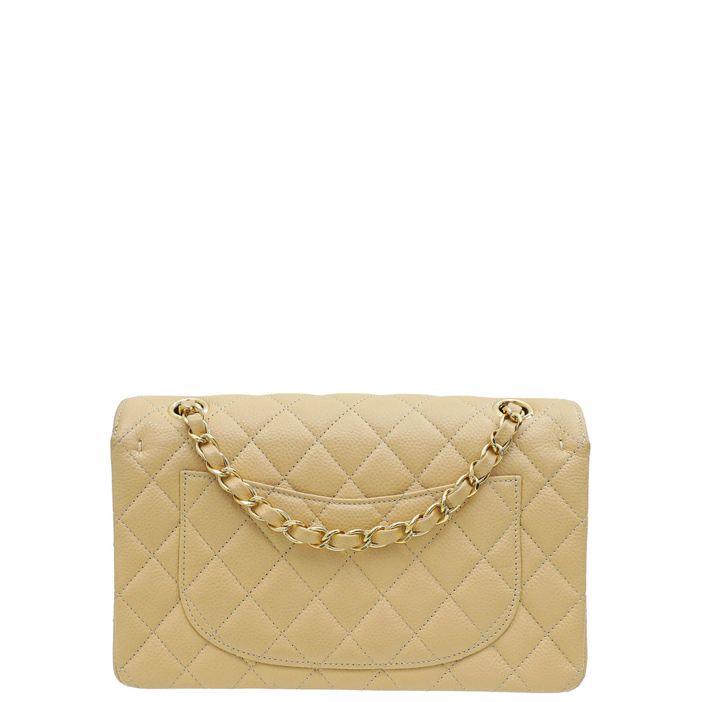 Chanel Beige Classic Double Flap Small Bag
