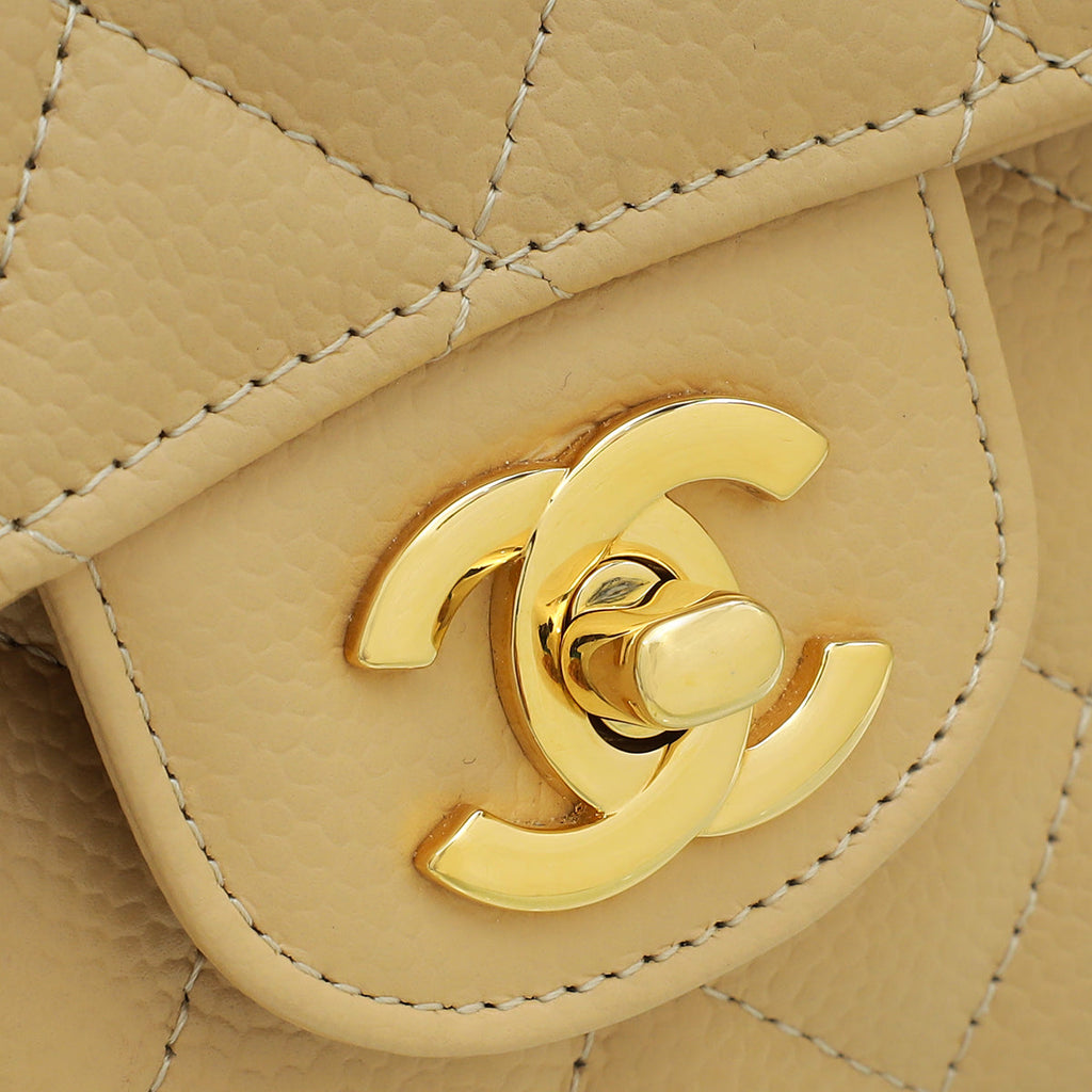 Chanel Beige Classic Double Flap Small Bag