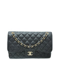 Chanel Black Classic Double Flap Jumbo Bag