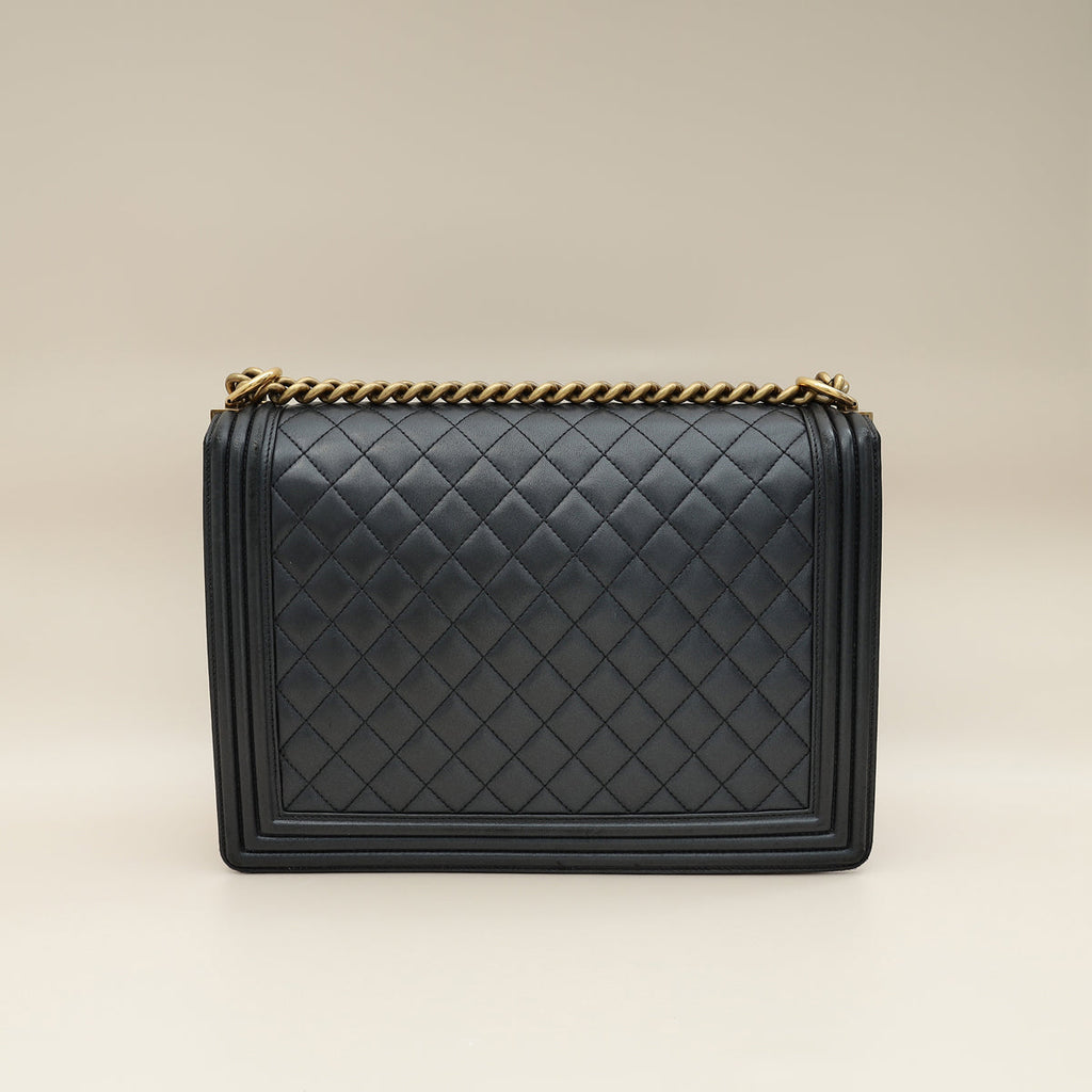 Chanel Black Le Boy Quilted Large Bag