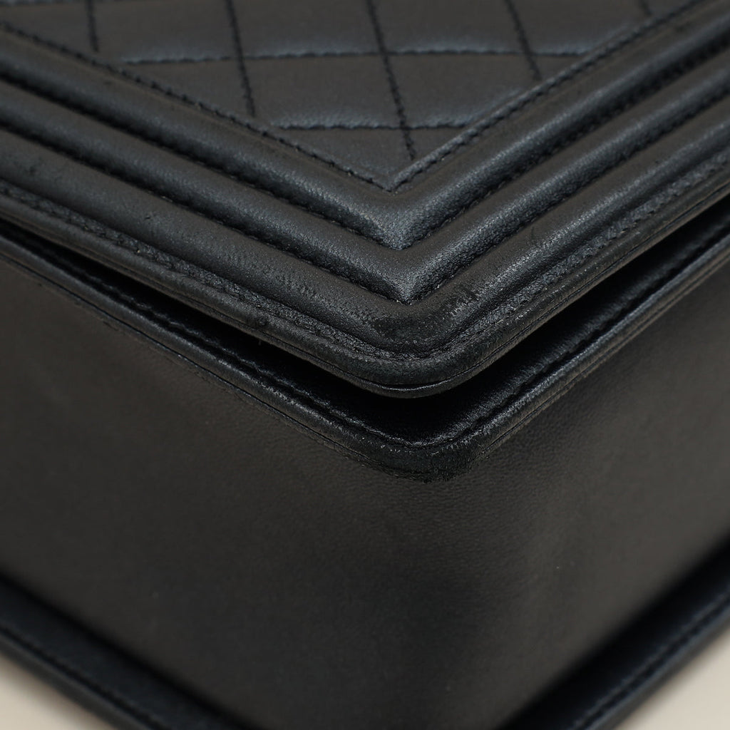 Chanel Black Le Boy Quilted Large Bag
