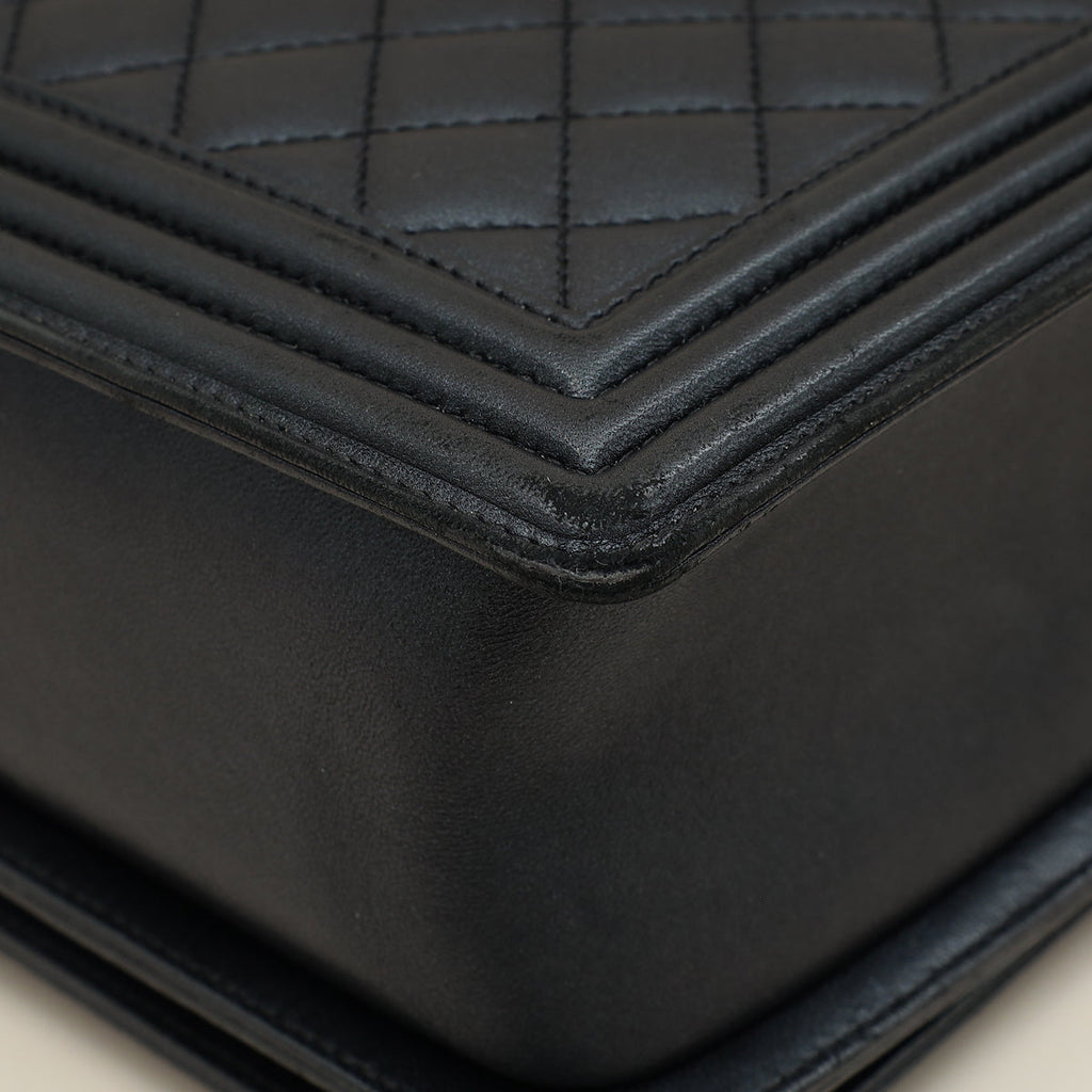Chanel Black Le Boy Quilted Large Bag