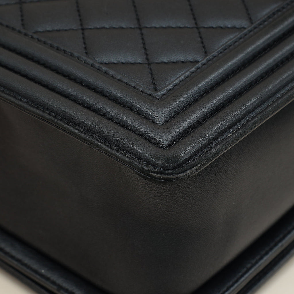 Chanel Black Le Boy Quilted Large Bag
