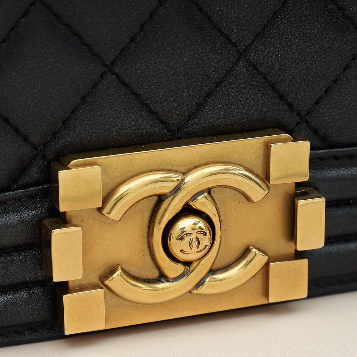 Chanel Black Le Boy Quilted Large Bag