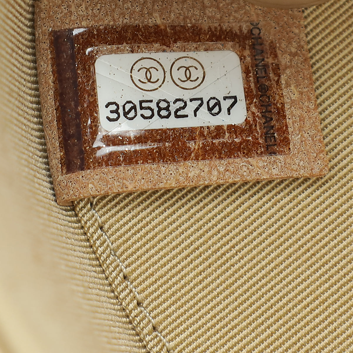 Chanel Bronze CC Round Mini Quilted Vanity Case with Chain