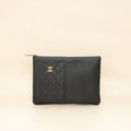 Chanel Black CC Front Pocket Pouch