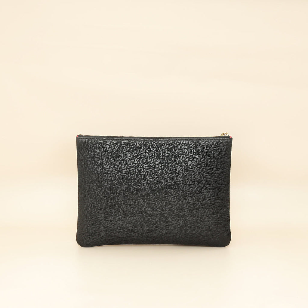 Chanel Black CC Front Pocket Pouch