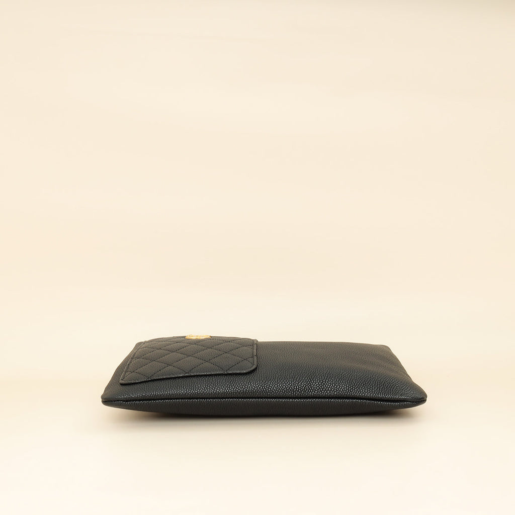 Chanel Black CC Front Pocket Pouch