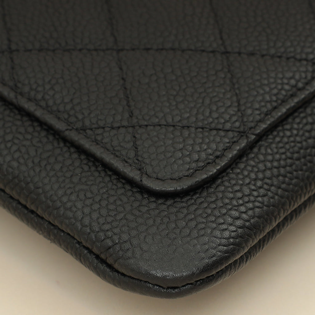 Chanel Black CC Front Pocket Pouch