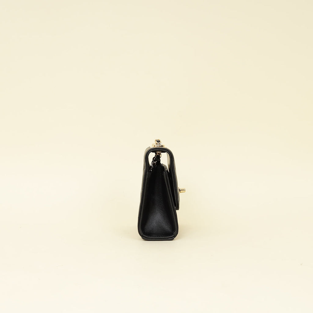 Chanel Black CC Mini Trendy Clutch With Chain