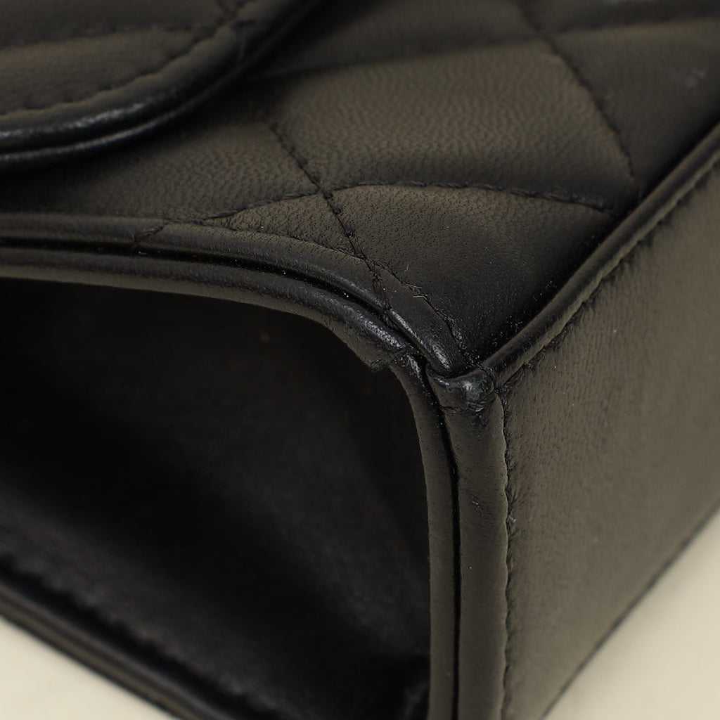 Chanel Black CC Mini Trendy Clutch With Chain