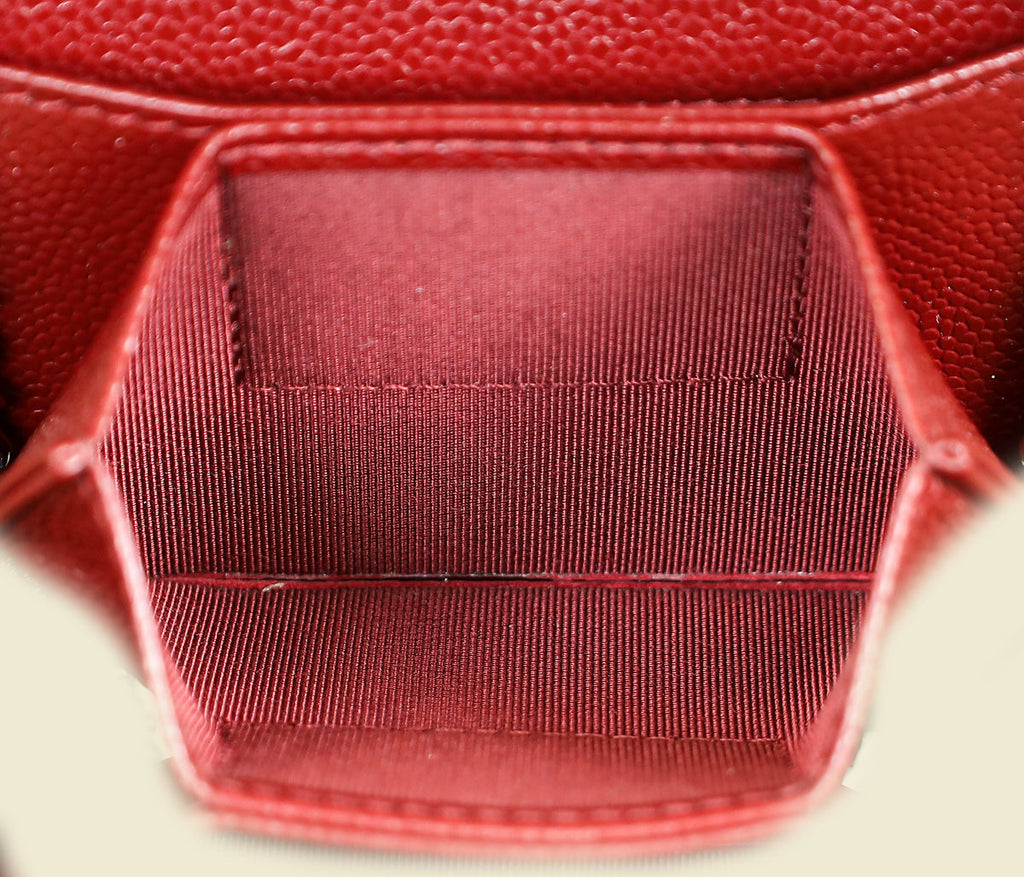 Chanel Bordeaux Classic Card Holder on Chain