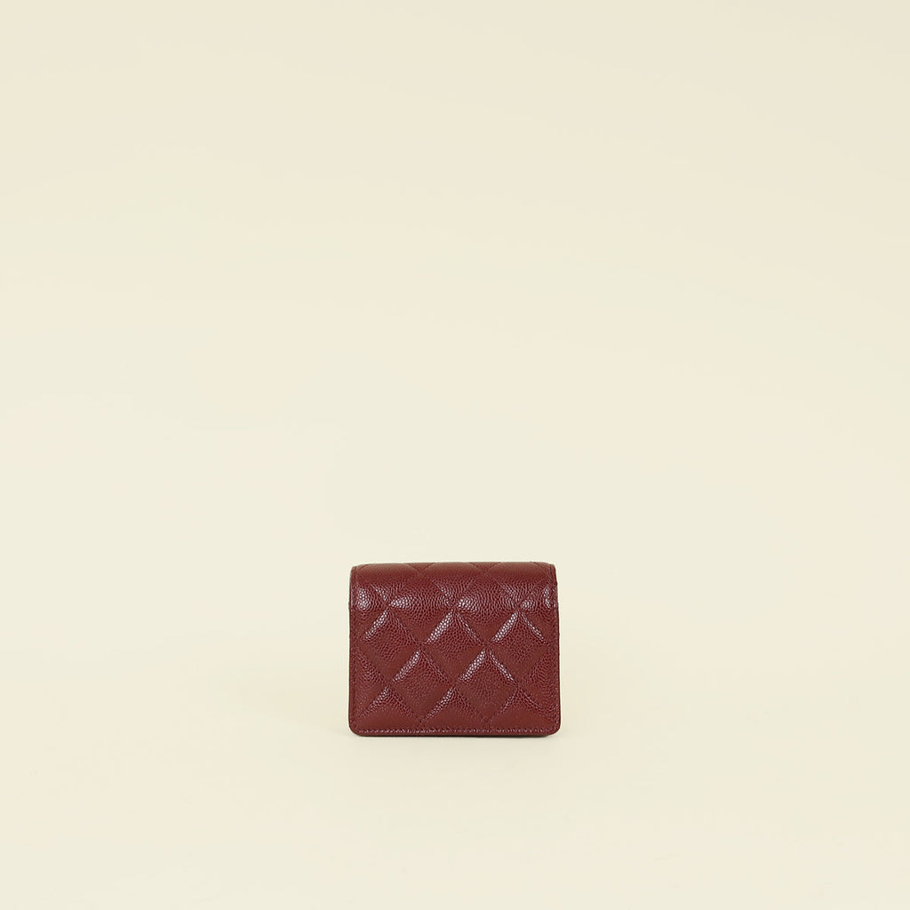 Chanel Bordeaux Classic Card Holder on Chain