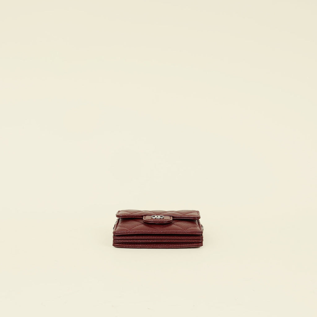Chanel Bordeaux Classic Card Holder on Chain