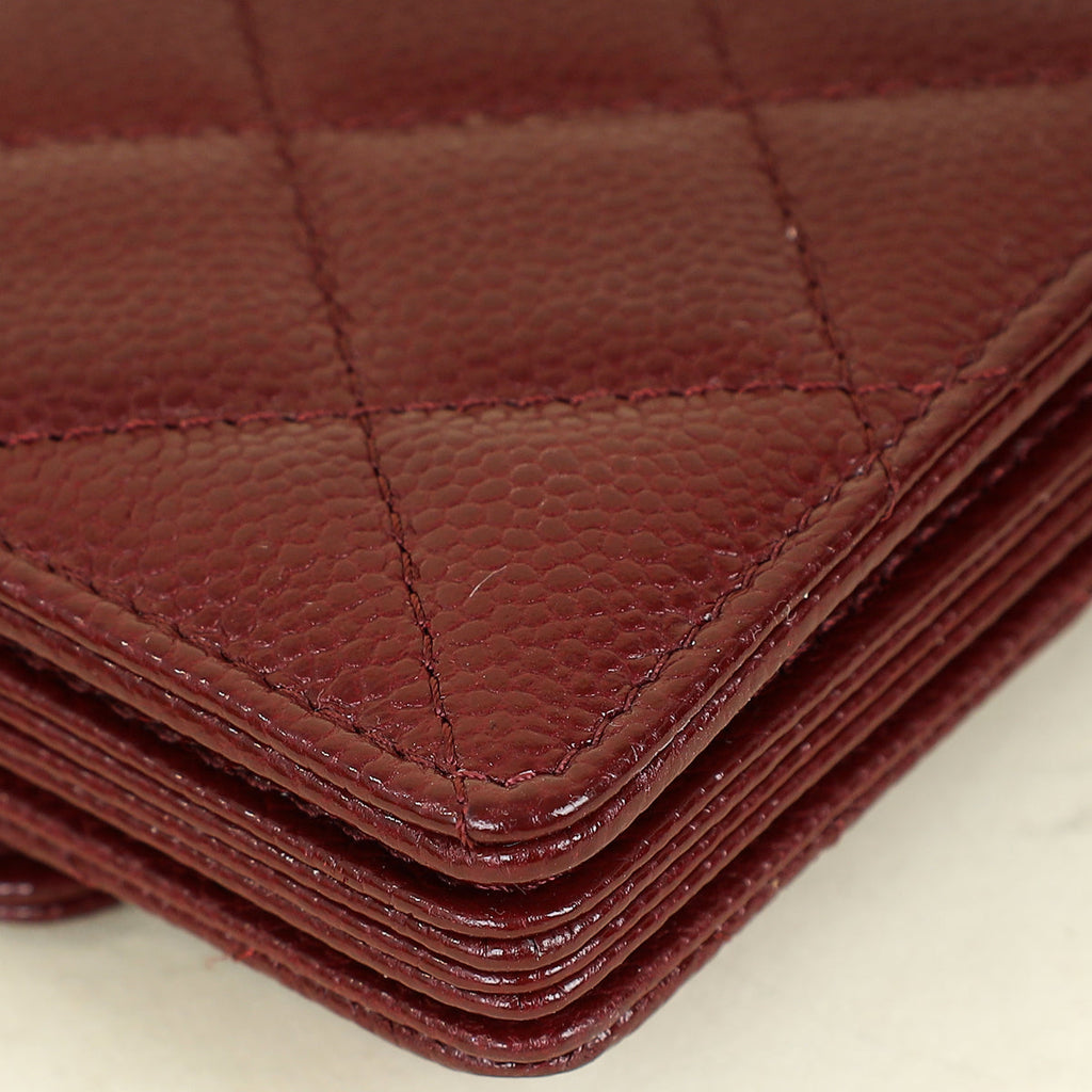 Chanel Bordeaux Classic Card Holder on Chain